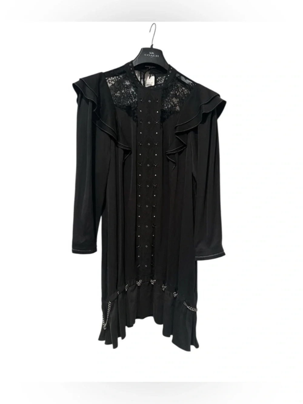 COACH Washed Silk Chain Dress (size 8) - Picture 2 of 14
